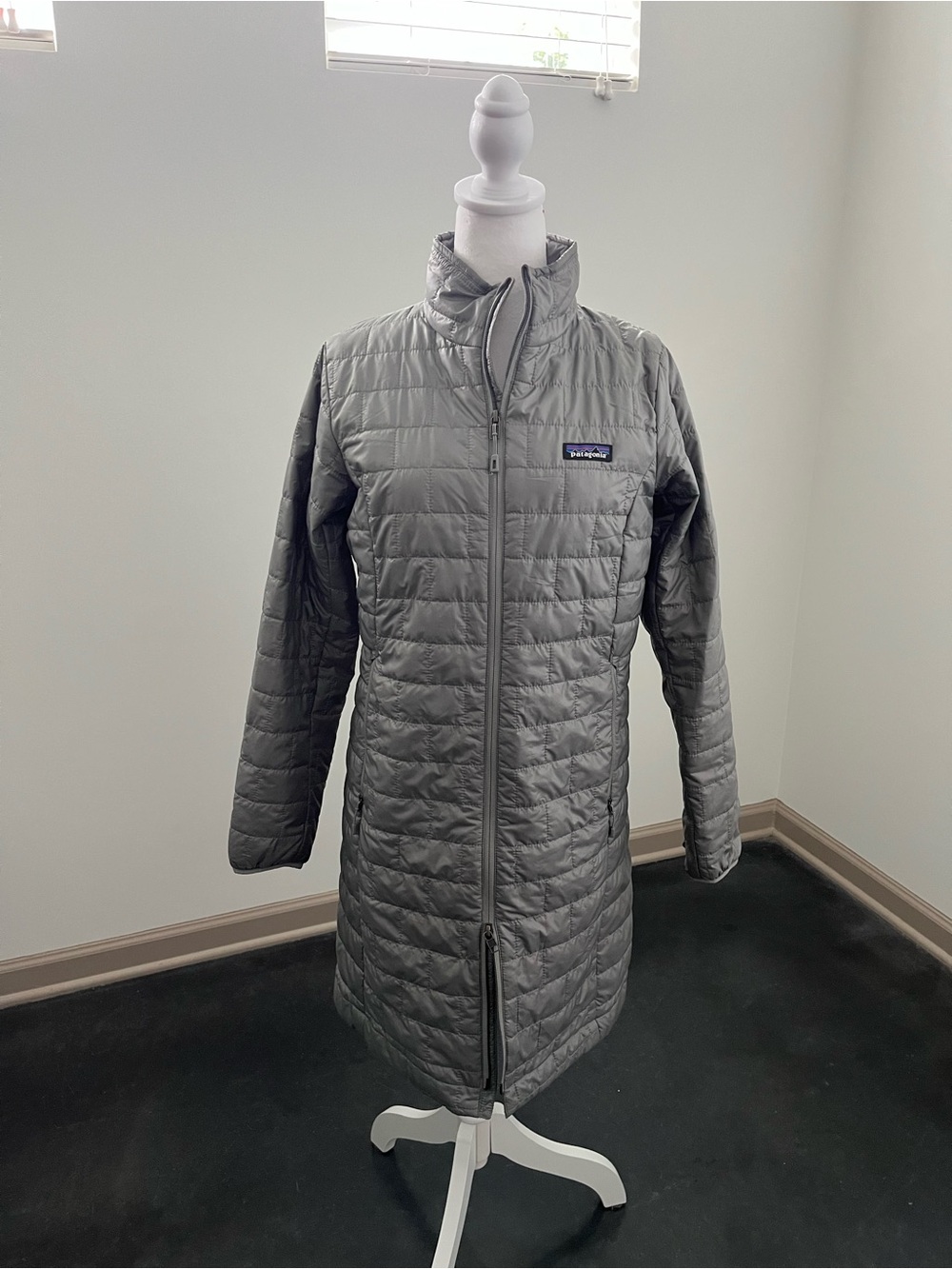 Patagonia Long Quilted Puffer Coat in Gray